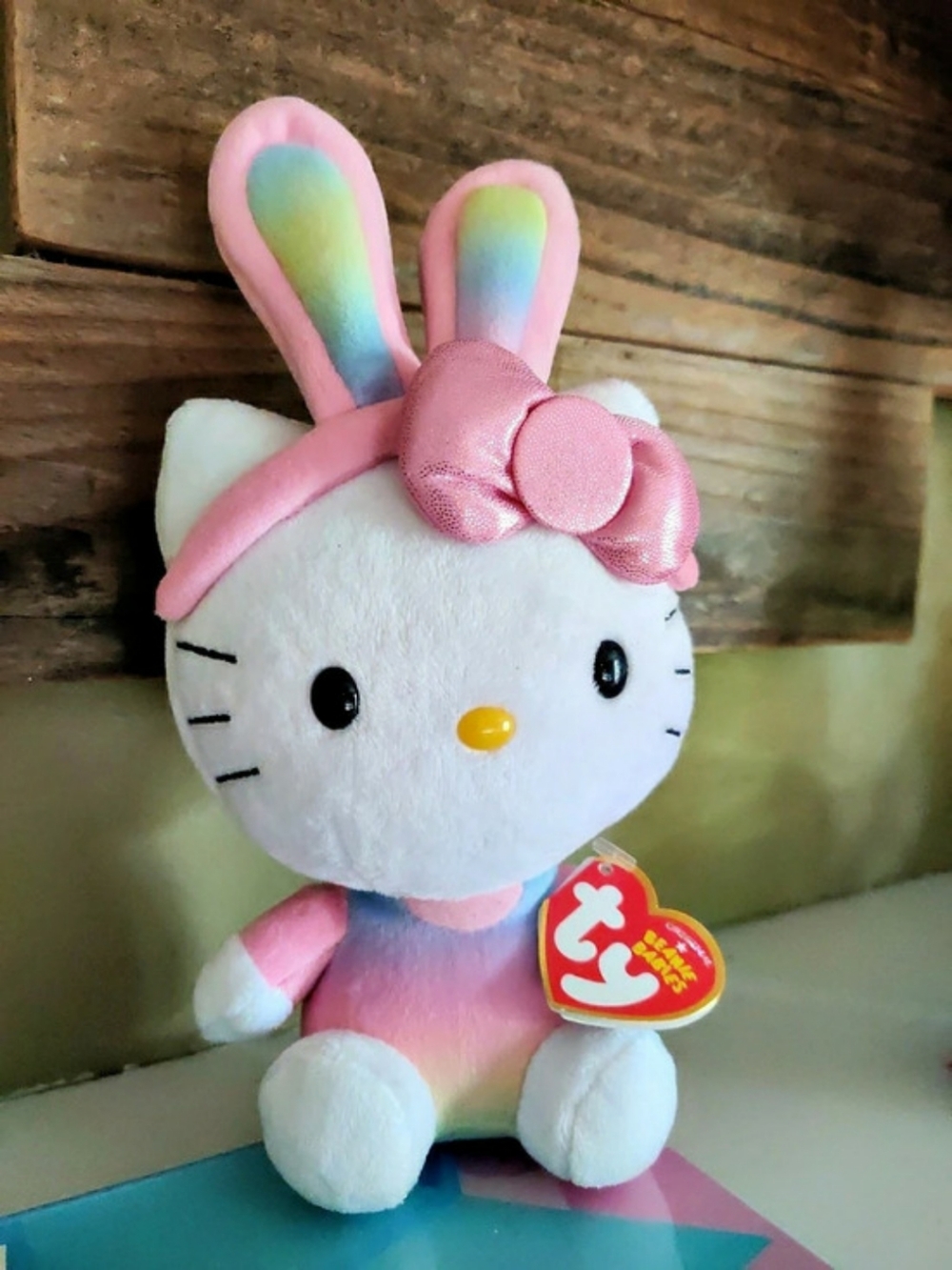 Ty Hello Kitty Bunny Pink & White NWT Plush